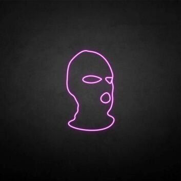 Masked man&#39; neon sign