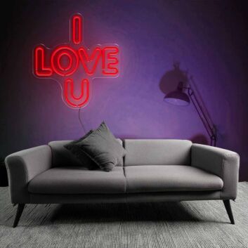 Heartfelt I Love You Neon Sign