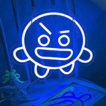 Crazy Round Monster Game Neon Sign
