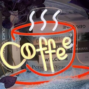 Customize Fragrant Coffee Cup Neon Sign