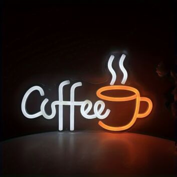 Customize Minimalist Coffee Cup Neon Sign