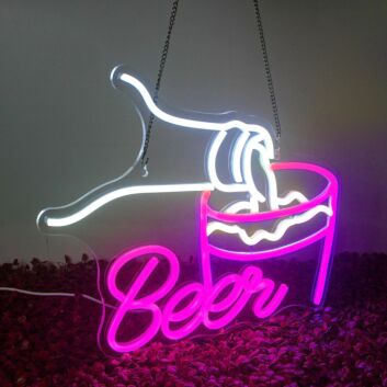 Customize Pouring Drink Neon Sign