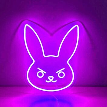 Angry Bunny Neon Sign