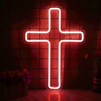 Faith Cross Inspirational Neon Sign