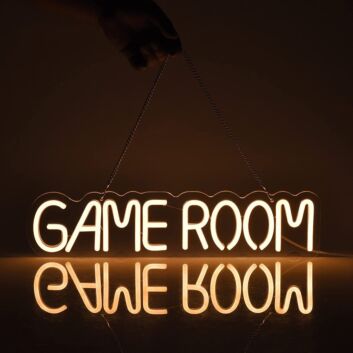 Game Room Fun Play Area Bright Neon Sign