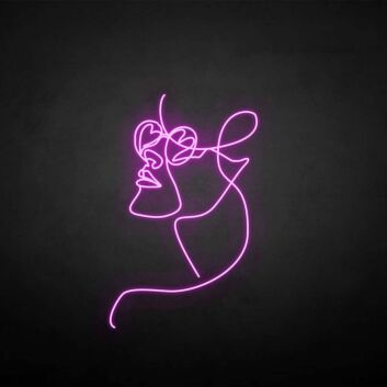 Sexy face&#39; neon sign