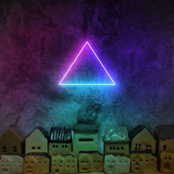 Equilateral Triangle Neon Sign for Modern and Geometric Decor
