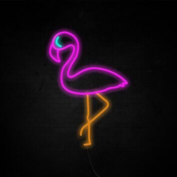 Flamingo 2 Neon Sign for Tropical and Fun Decor
