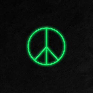 Peace Sign Neon Sign for Positive and Peaceful Spaces