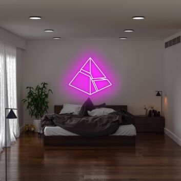 Pyramid Neon Sign for Modern and Geometric Decor