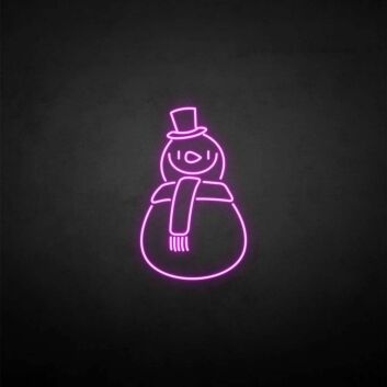 &#39;Snowman&#39; neon sign