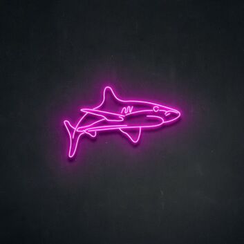 White Tip Shark Neon Sign for Marine and Ocean Lovers