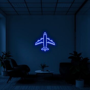 Airplane Neon Sign for Travel Enthusiasts and Fun Decor