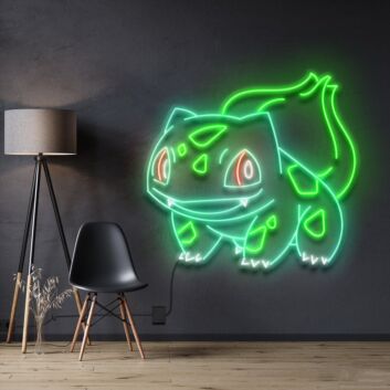 Bulbasaur Neon Sign for Anime Fans and Fun Spaces