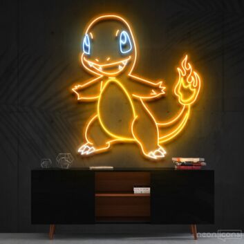 Charmander Neon Sign for Anime Fans and Fun Spaces
