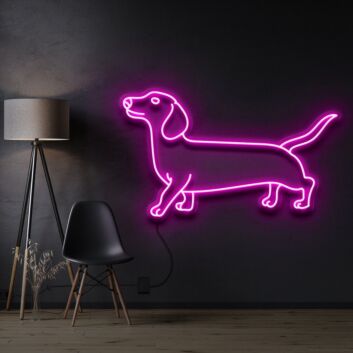 Dachshund Neon Sign for Dog Lovers and Pet Spaces