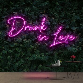 Drunk In Love Neon Sign for Romantic and Fun Spaces