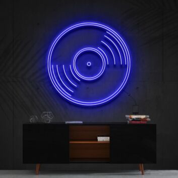 Vinyl Record Neon Sign for Music Lovers and Fans