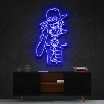 Fire Fist Ace One Piece Neon Sign for Anime and Manga Fans