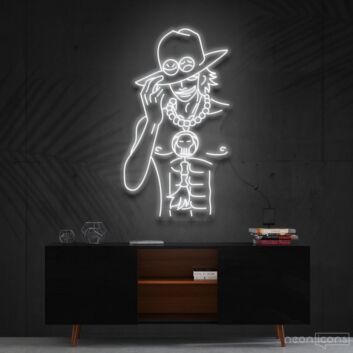 Fire Fist Ace One Piece Neon Sign for Anime and Manga Fans