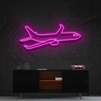 Airplane Neon Sign for Travel Lovers and Fun Decor
