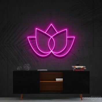 Lotus Flower Neon Sign for Tranquil and Spiritual Spaces