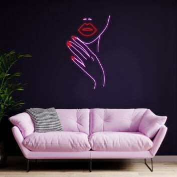 Nails Neon Sign for Beauty and Personal Care Spaces