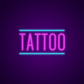 Tattoos Neon Sign for Tattoo Studios and Artistic Spaces