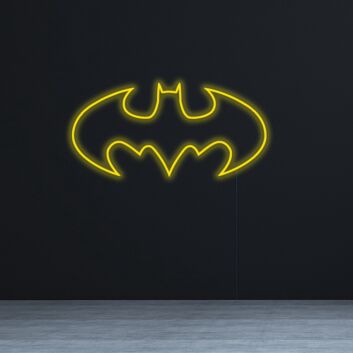 Batman Comic Hero Outline Fan Art Neon Sign for Superhero Fans
