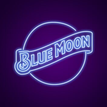 Blue Moons Neon Sign for Relaxing and Peaceful Spaces