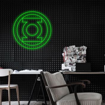 Green Lantern Neon Sign for Superhero Fans