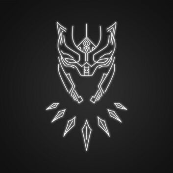 Black Panther Customs Neon Sign for Superhero Fans