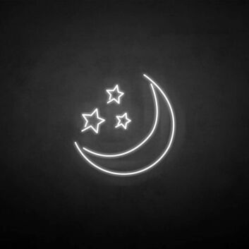 &#39;Moon Star &#39; neon sign