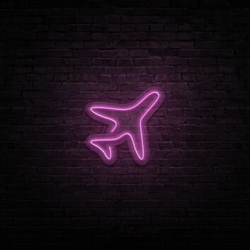 Minimal Plane Neon Sign for Modern and Stylish Decor
