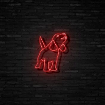 Beagle Neon Sign for Dog Lovers and Pet Spaces