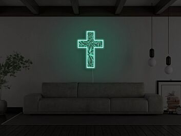 Crucifix Neon Sign for Religious and Spiritual Decor