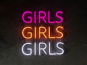 Girls Girls Girls Neon Sign for Playful and Fun Spaces