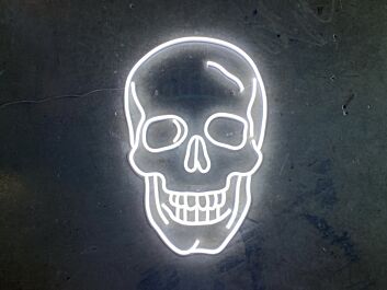 Skull Neon Sign for Edgy and Bold Decor