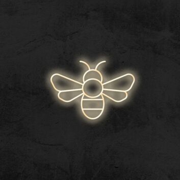 Bee Neon Sign for Nature and Whimsical Decor