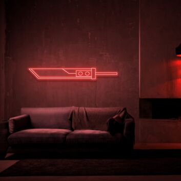Buster Sword Neon Sign for Game Lovers and Fantasy Fans