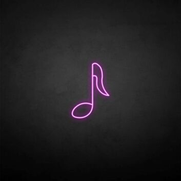 Musical note&#39; neon sign