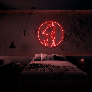 Kid Goku Neon Sign for Anime Lovers