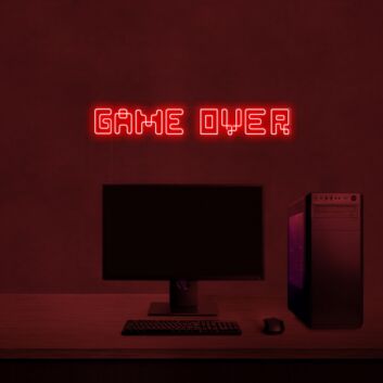 Game Over V1 Neon Sign for Game Lovers and Fun Spaces