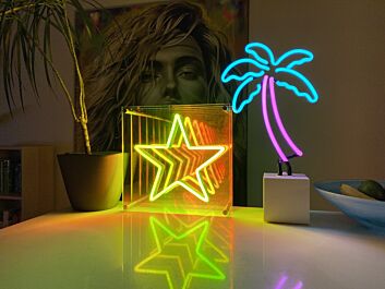 Star Infinity Mirror Neon Sign for Modern and Stylish Decor