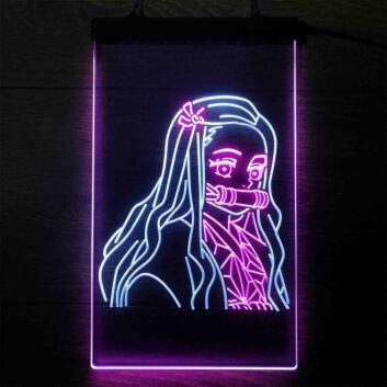 Demon Slayer Nezuko v1 Dual LED Neon Sign for Anime Fans