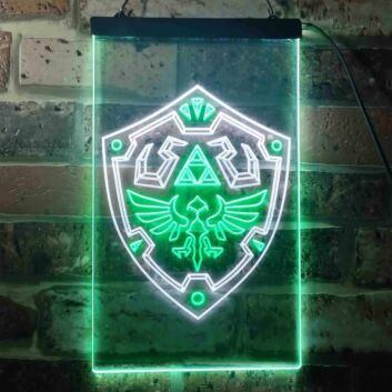 Legend Of Zelda Link Shield Dual LED Neon Sign for Gaming Fans