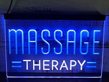 Massage Therapy Dual LED Neon Sign for Relaxation and Wellness Spaces