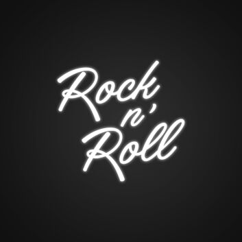 Rock N Roll Neon Sign for Music Lovers and Themed Decor