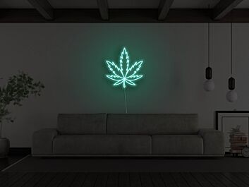 Pot Leaf Neon Sign for Cannabis Enthusiasts and Relaxing Spaces