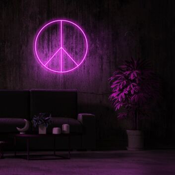 Peace Neon Sign for Relaxing and Positive Spaces